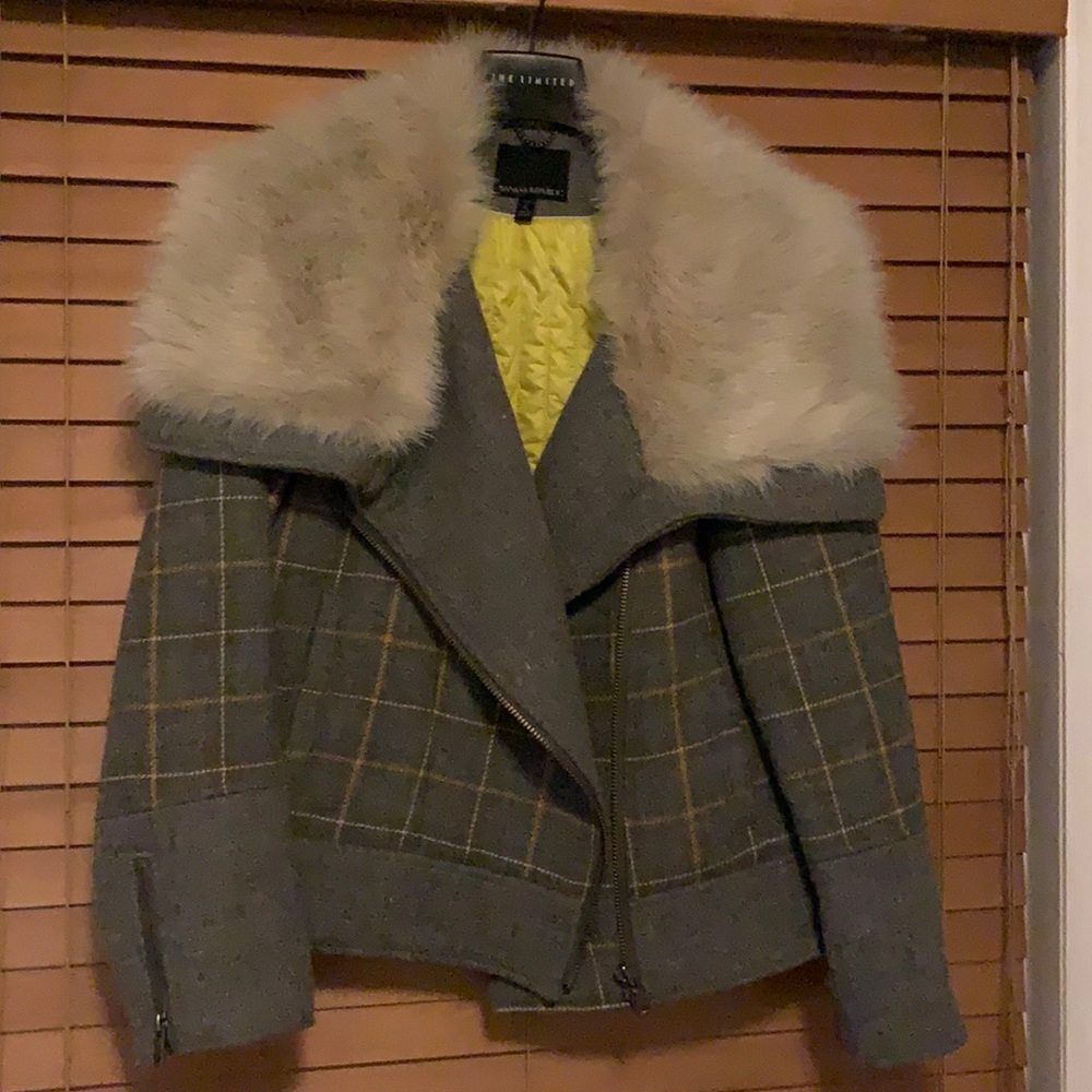 Wool Fur Biker Jacket